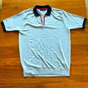 Grey knit polo